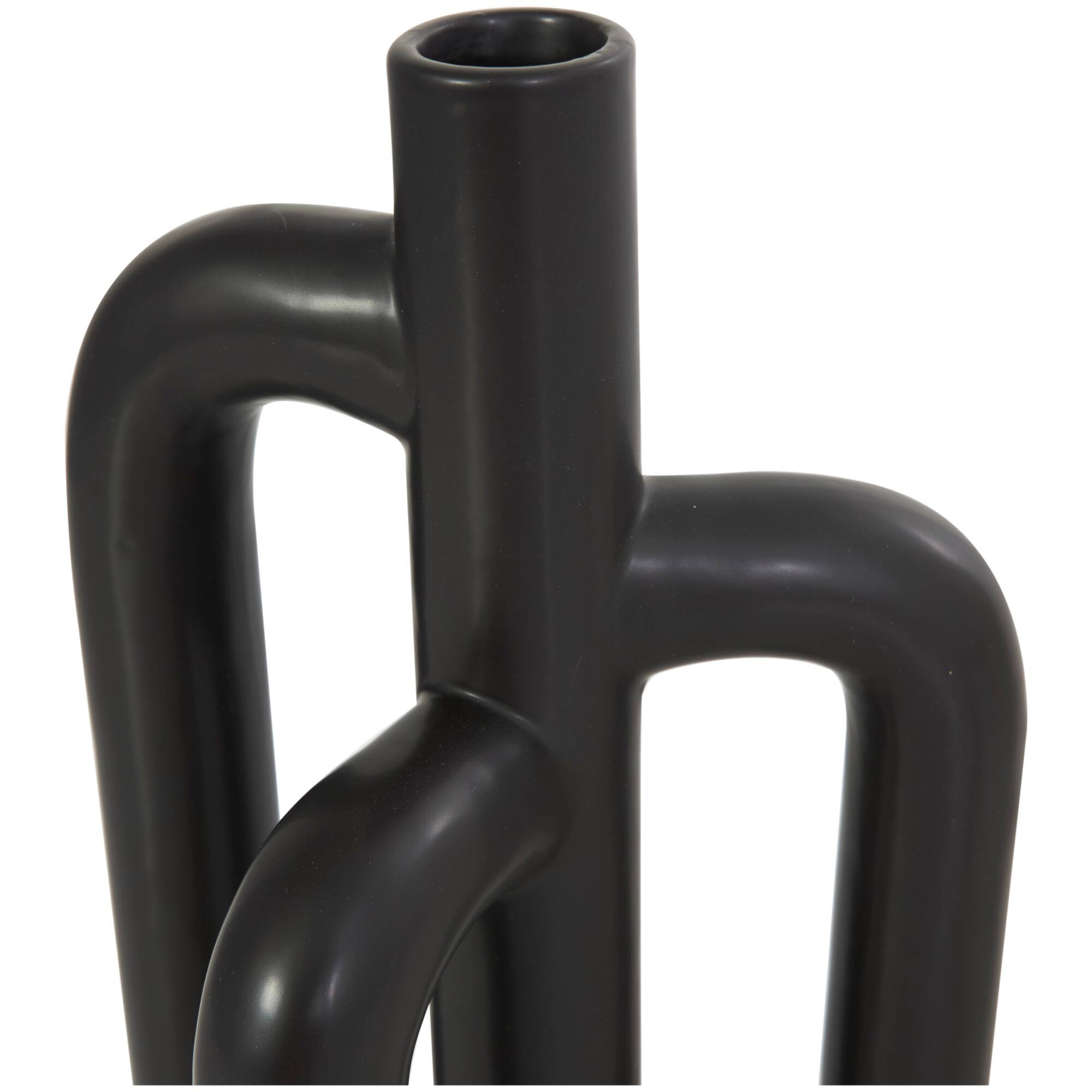 CosmoLiving by Cosmopolitan 10" Black & White Ceramic Abstract 3-Arch Vase Set